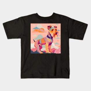 Welsh Terrier in 70's Kids T-Shirt